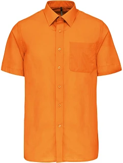 Kariban K 551 Popelínová košeľa „Ace“ s krátkym rukávom 20.K551 oranžová