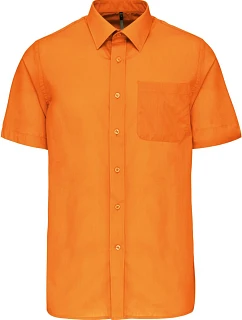 K Popelínová košile s krátkým rukávem 20.K orange model 22510415 - Kariban