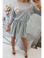 Šaty s flitrovým vreckom šedé Šaty s flitrovým vreckom šedé