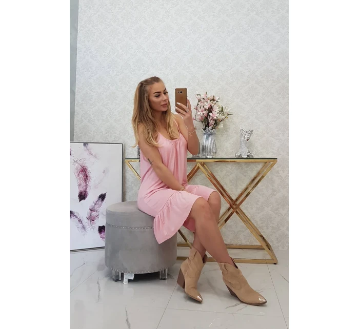Šaty s pudrově růžové model 18744725 - K-Fashion Šaty s pudrově růžové model 18744725 - K-Fashion