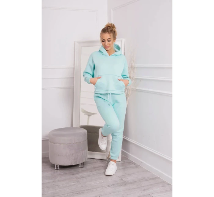 Teplá súprava s mikinou viazanou na spodnú časť mäty Teplá súprava s mikinou viazanou na spodnú časť mäty