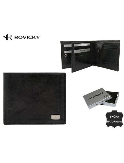 Pánske peňaženky Kožená peňaženka PC 107 BAR 2519 Blac black
