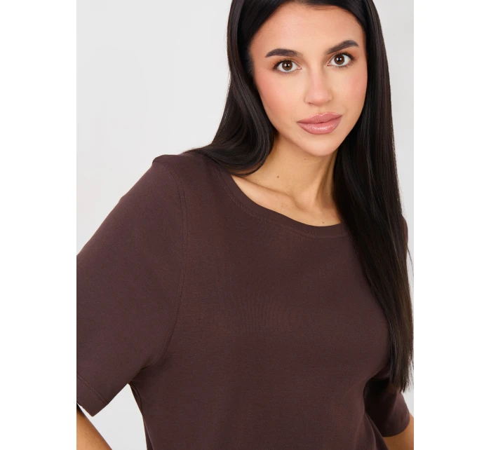 Tričko RV TS A1090.30 tmavohnedé