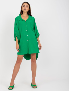 Zelené ležérne šaty s golierom od Elaria