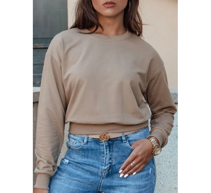 dámská klasická mikina světle hnědá Dstreet model 21978472 - FashionStreet dámská klasická mikina světle hnědá Dstreet model 21978472 - FashionStreet