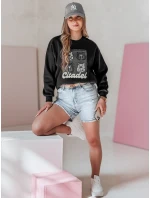 Dámská oversize mikina s černá model 21988113 - Dstreet Dámská oversize mikina s černá model 21988113 - Dstreet