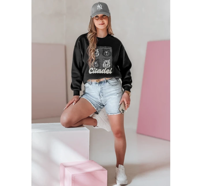 Dámská oversize mikina s černá model 21988113 - Dstreet Dámská oversize mikina s černá model 21988113 - Dstreet