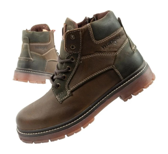 Mid pánské boty boots smart leather green brown model 21420822 - Wrangler