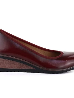 Červené polobotky model 22097266 dámské s podpatkem - VINCEZA