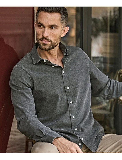 TJ Denim košile s dlouhým rukávem 18. black denim model 22464974 - Tee Jays TJ Denim košile s dlouhým rukávem 18. black denim model 22464974 - Tee Jays