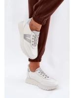 Buty Sportowe Damskie Na Platformie Vinceza 58510 Białe