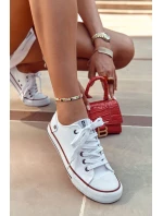 Damskie Trampki Big Star Gumowy Nosek Białe DD274336