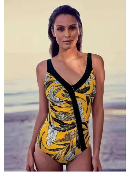 Dámske jednodielne plavky 7383 M1 čierno-žlté - Anita Dámske jednodielne plavky 7383 M1 čierno-žlté - Anita