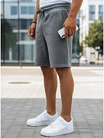 Pánske krátke teplákové šortky tmavosivé FashionStreet SX2281
