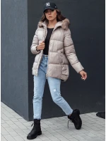 Dámská zimní bunda s kapucí béžová Dstreet model 21979662 - FashionStreet