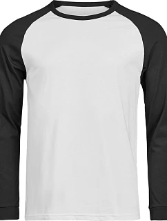Tee Jays TJ 1170 Baseballové tričko s dlhým rukávom „Unlabeled“ 18.1170 biele/čierne