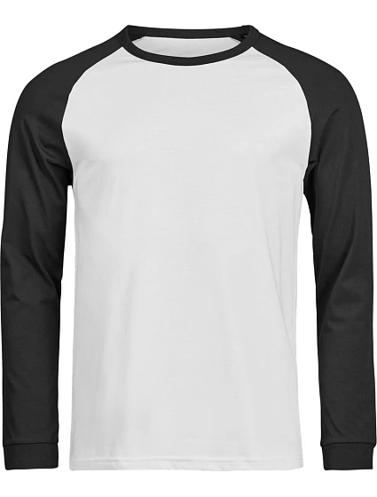 Tee Jays TJ 1170 Baseballové tričko s dlhým rukávom „Unlabeled“ 18.1170 biele/čierne
