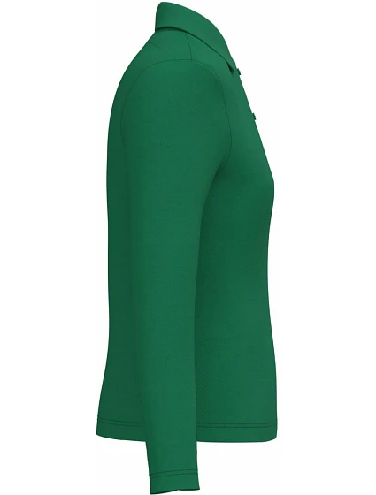 K 244 Dámské piqué polo s dlouhým rukávem model 22507070 kelly green - Kariban