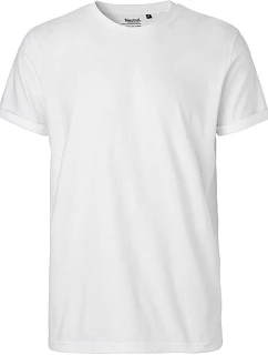 O Pánské bio tričko s ohrnutými rukávy white model 22504503 - Neutral