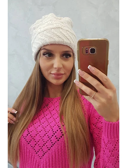 Dámská čepice Dagmara model 18751735 bílá - K-Fashion