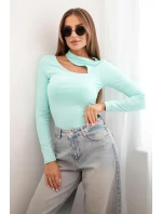 Dámská halenka s dlouhým rukávem a asymetrickým výstřihem mincovna