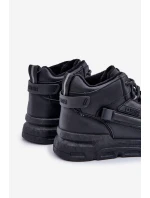 Sneakersy Męskie Ocieplane Big Star OO174587 HI-POLLY SYSTEM Czarne Sneakersy Męskie Ocieplane Big Star OO174587 HI-POLLY SYSTEM Czarne