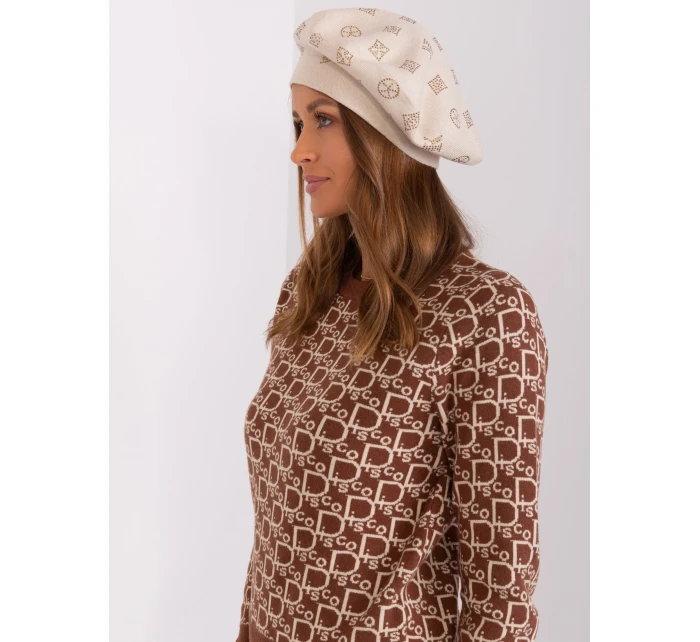 Czapka AT CZ model 18985203 jasny beżowy - FPrice