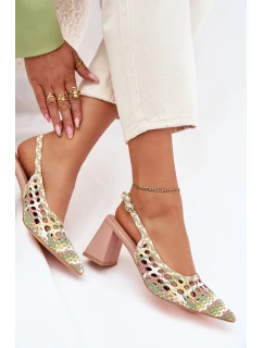 Sandále na podpätku model 214085 Krok vo veľkom štýle