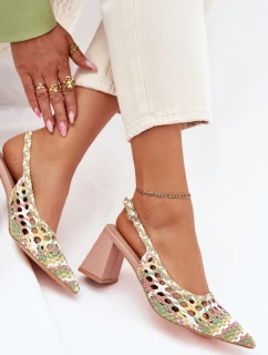 Sandále na podpätku model 214085 Krok vo veľkom štýle