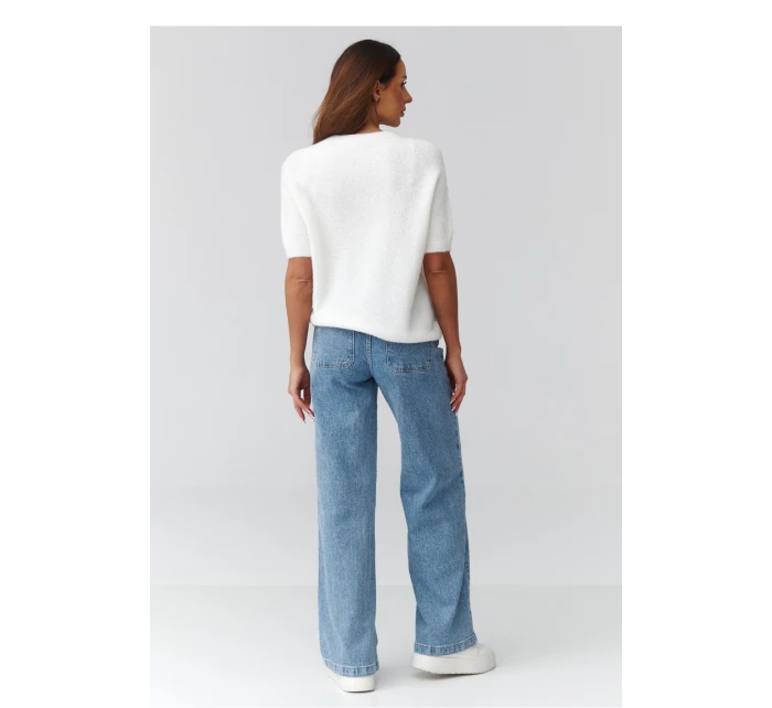 Sveter s krátkym rukávom model 224082 Makadamia