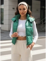 Dámská prošívaná vesta zelená Dstreet model 21969985 - FashionStreet Dámská prošívaná vesta zelená Dstreet model 21969985 - FashionStreet