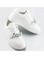 Bílé dámské sportovní boty s řetízkem model 17287321 - Mix Feel