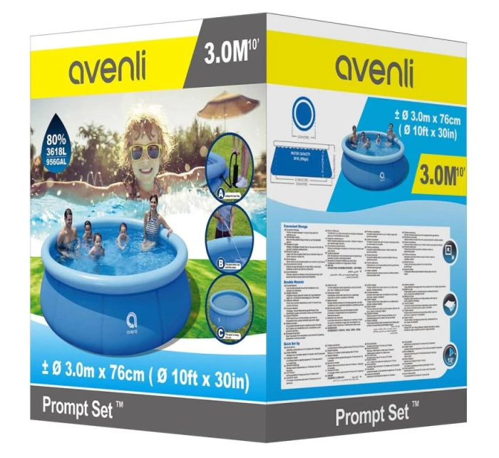 ROZŤAHOVACÍ BAZÉN S NAFUKOVACOU PRÍRUBOU 300X76CM 17793