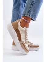 Dámské tenisky na platformě béžové model 21650631 - Boto