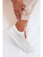 Dámské Krajkové Tenisky Big Star model 21690706 Bílé - Big Star Shoes Dámské Krajkové Tenisky Big Star model 21690706 Bílé - Big Star Shoes