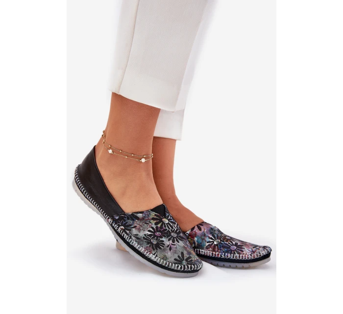 Kožené Baletky Se Vzorem model 21693645 Černé - Maciejka