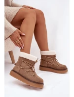 Dámské Sněhule Na Platformě S Světle Hnědá model 21788041 - Boto