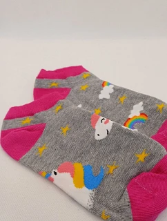 Dětské kotníkové ponožky model 22044995 šedé - Milena