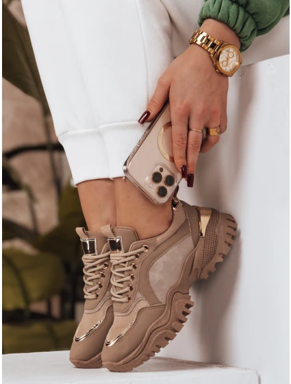 Dámské tenisky khaki model 21972416 - Dstreet Dámské tenisky khaki model 21972416 - Dstreet