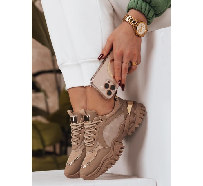 Dámské tenisky khaki model 21972416 - Dstreet Dámské tenisky khaki model 21972416 - Dstreet