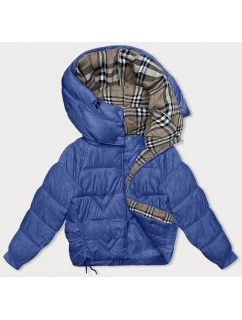 Dámská bunda v chrpové barvě pro přechodné období s podšívkou model 21245852 - XINYILUN