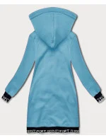 Světle modrá dlouhá dámská rozepínací mikina model 20620167 - LHD