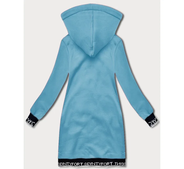 Světle modrá dlouhá dámská rozepínací mikina model 20620167 - LHD