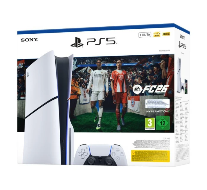 Sony PlayStation 5 Slim Disc Edition 1 TB + EA Sports FC 26 Sony PlayStation 5 Slim Disc Edition 1 TB + EA Sports FC 26