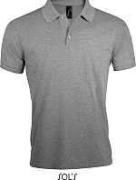 SOL'S Prime Men Pánske polo tričko z hrubej bavlny 25.0571 šedá melírovaná