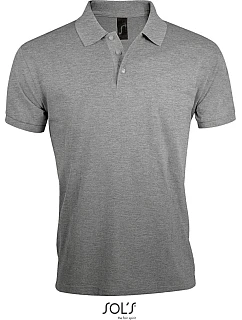 SOL'S Prime Men Pánske polo tričko z hrubej bavlny 25.0571 šedá melírovaná