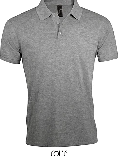 SOL'S Prime Men Pánske polo tričko z hrubej bavlny 25.0571 šedá melírovaná