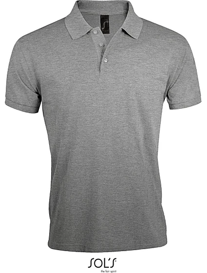SOL'S Prime Men Pánske polo tričko z hrubej bavlny 25.0571 šedá melírovaná SOL'S Prime Men Pánske polo tričko z hrubej bavlny 25.0571 šedá melírovaná