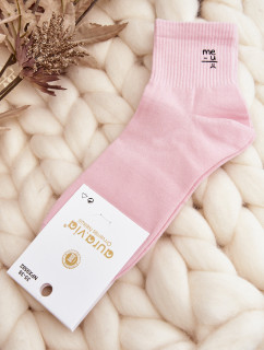 Dámske bavlnené ponožky ružové