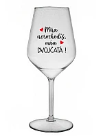 Nemôžete ma vyhodiť, mám DVOJČATÁ! - priehľadný nerozbitný pohár na víno 470 ml